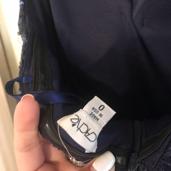 Navy Sequin Formal Dress - Picture 6 of 8